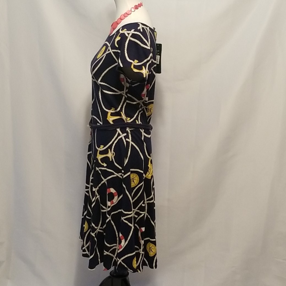 Ralph Lauren Blue Yellow Red Dress - Picture 2 of 9